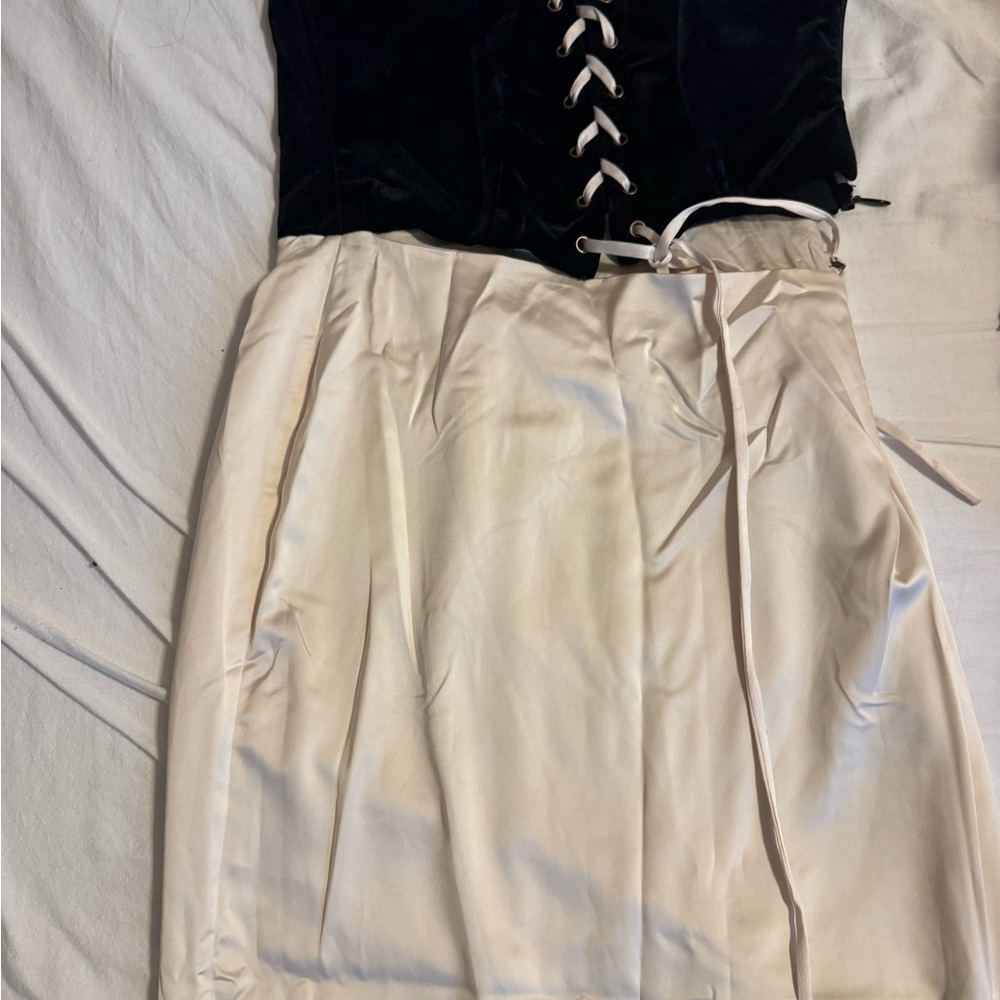 HOUSE OFCB'Jaina'Black&Vintage Cream Strapless Corset Dress/Size M-US 6-8 - Picture 5 of 7